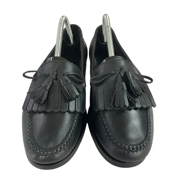 Marmocs Hand Made‎ Tassel Loafers Black Leather Mens Shoes Size 9M