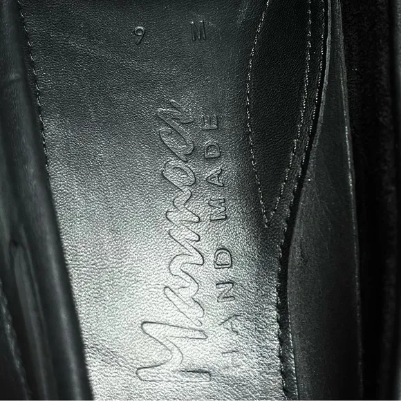 Marmocs Hand Made‎ Tassel Loafers Black Leather Mens Shoes Size 9M