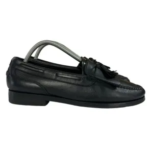 Marmocs Hand Made‎ Tassel Loafers Black Leather Mens Shoes Size 9M