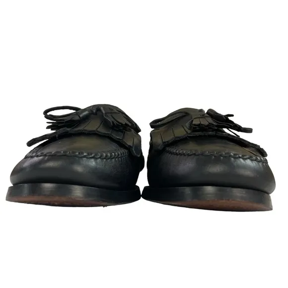 Marmocs Hand Made‎ Tassel Loafers Black Leather Mens Shoes Size 9M