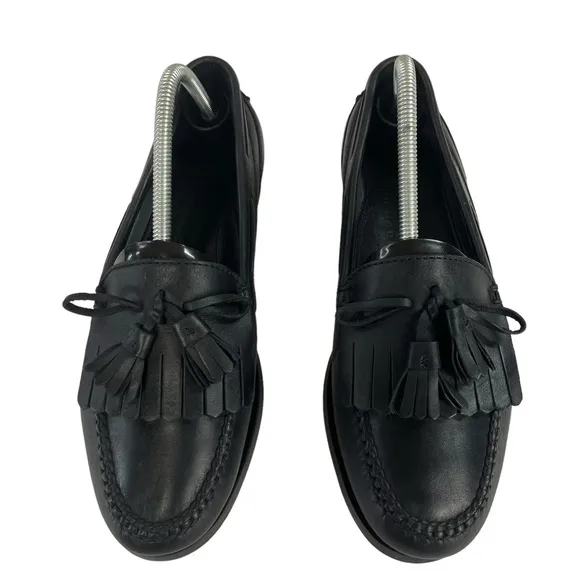 Marmocs Hand Made‎ Tassel Loafers Black Leather Mens Shoes Size 9M