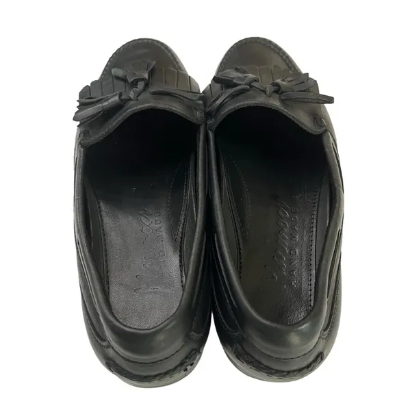 Marmocs Hand Made‎ Tassel Loafers Black Leather Mens Shoes Size 9M