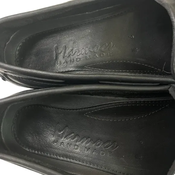 Marmocs Hand Made‎ Tassel Loafers Black Leather Mens Shoes Size 9M
