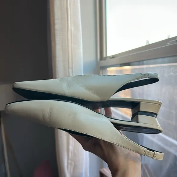 Massimo Dutti SLINGBACK BALLERINAS 7.5 Beige