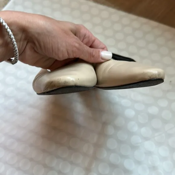 Massimo Dutti SLINGBACK BALLERINAS 7.5 Beige
