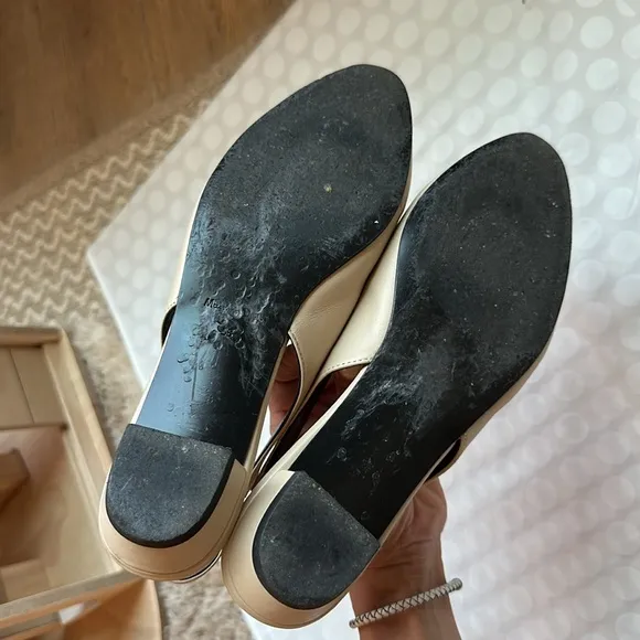 Massimo Dutti SLINGBACK BALLERINAS 7.5 Beige