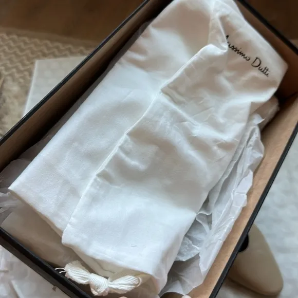 Massimo Dutti SLINGBACK BALLERINAS 7.5 Beige