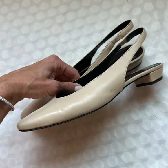 Massimo Dutti SLINGBACK BALLERINAS 7.5 Beige