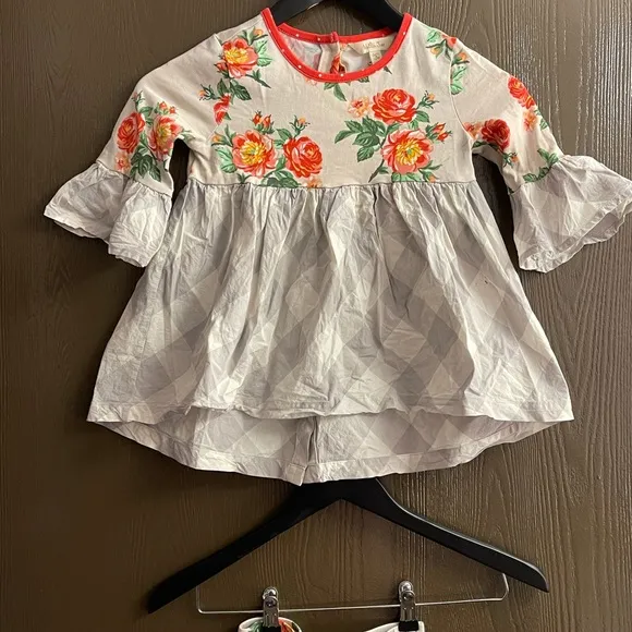 Matilda Jane Girls Floral Blouse buttoned up Top 6