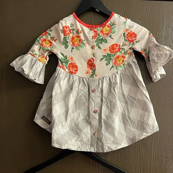 Matilda Jane Girls Floral Blouse buttoned up Top 6