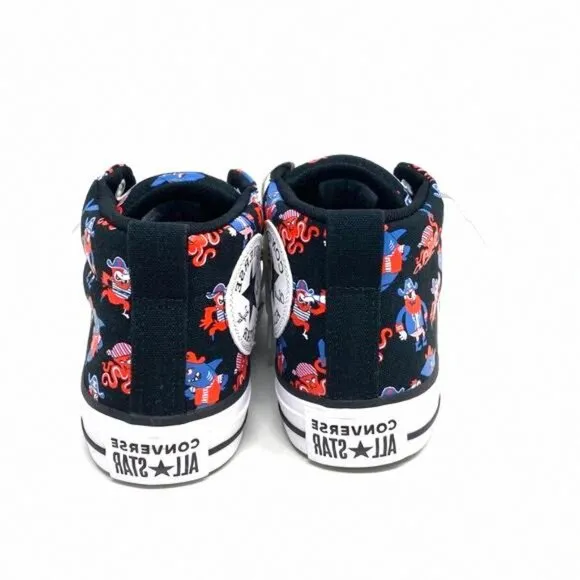 💖MEGA SALE💖Converse Ctas Street Mid Black Marina 672732F Canvas Junior Shoes