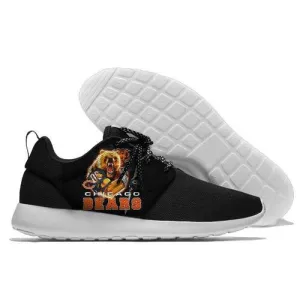 Men Chicago Bears Roshe Style Lightweight Running Shoes - Black