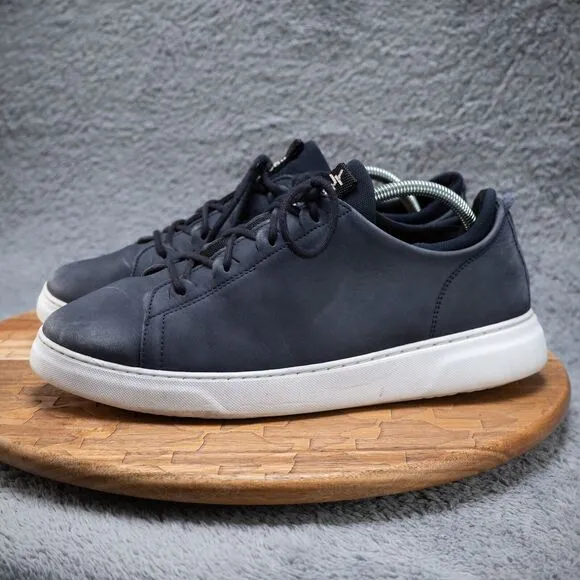 Men’s 10 M Samuel Hubbard Flight Sneaker Low-Top Dark Navy Real Leather Shoes