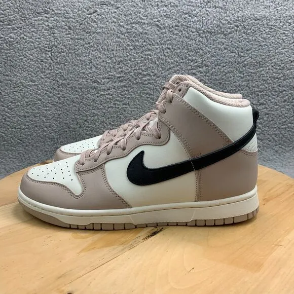 Mens 9 / Womens 10.5 - Nike Dunk High Shoes Fossil Stone Leather Sneakers NEW