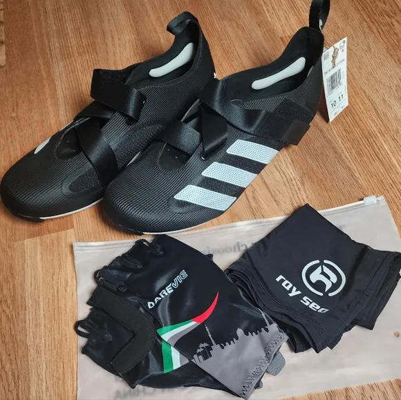 Mens ADIDAS Cycling Set Shoes Gloves And Mask