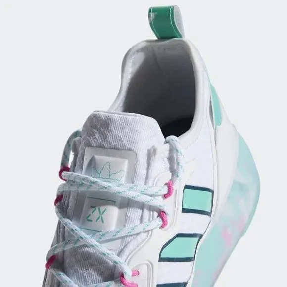 MEN'S Adidas Originals ZX 2K Boost White Active Mint Shoes GX5373