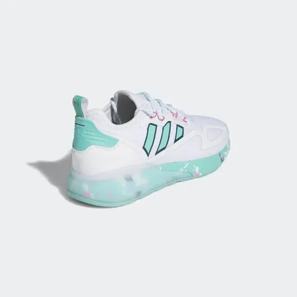 MEN'S Adidas Originals ZX 2K Boost White Active Mint Shoes GX5373