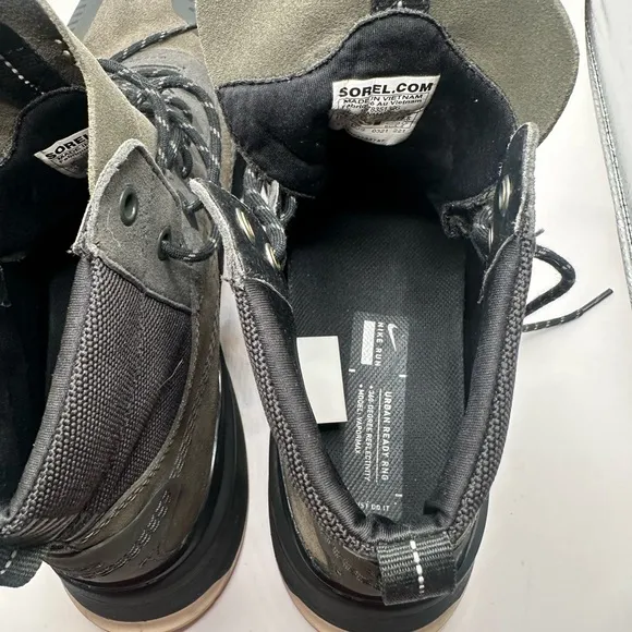 Men's Black and Gray High-Top Sneakers