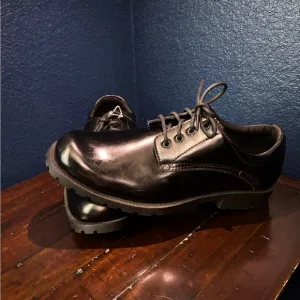 Men's Black Leather Oxford Programs Trouler Shoes