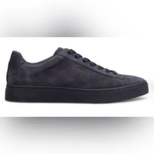 Men's Boss Rhys Dark Gray Suede Low Top Sneakers