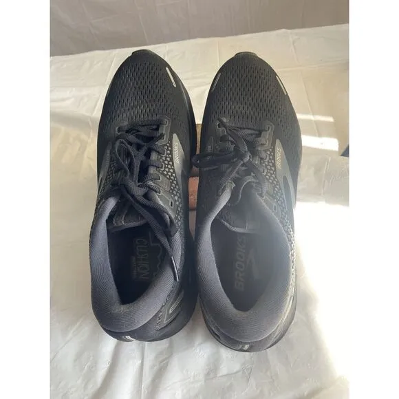 Men's Brooks Ghost 14 All Black Running Shoes-DNA Soft‎ Soles-Size 10.5