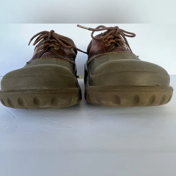 Men’s Crocs Axle All Terrain Duck Islander Boat Shoes Size 12. Green/Brown