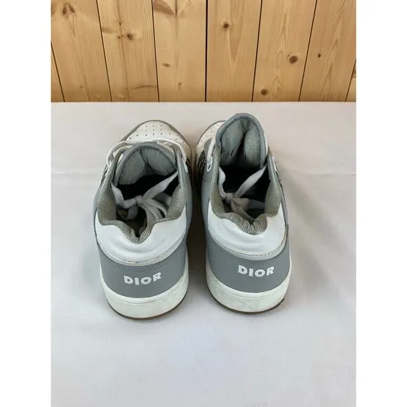 Men's DIOR B27 Low Top Sneaker Size 42/ Size 9- White/Gray