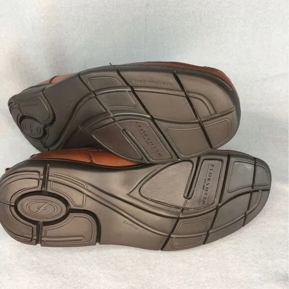 Mens Florsheim Leather Slip-On Shoes 10.5 5E Brown Comfort Technology‎