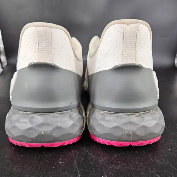 Mens G Drive Fore Golf Cleat Shoes 12 White Pink Sno Dial Cable Lace Spikeless