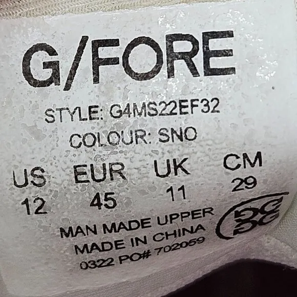 Mens G Drive Fore Golf Cleat Shoes 12 White Pink Sno Dial Cable Lace Spikeless