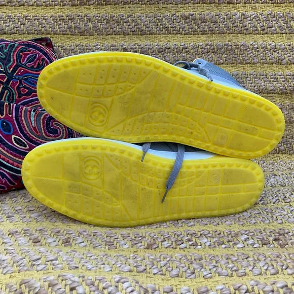 Men’s GUCCI Grey Yellow Ronnie High Top Sneaker Size US 14.5 UK 13.5