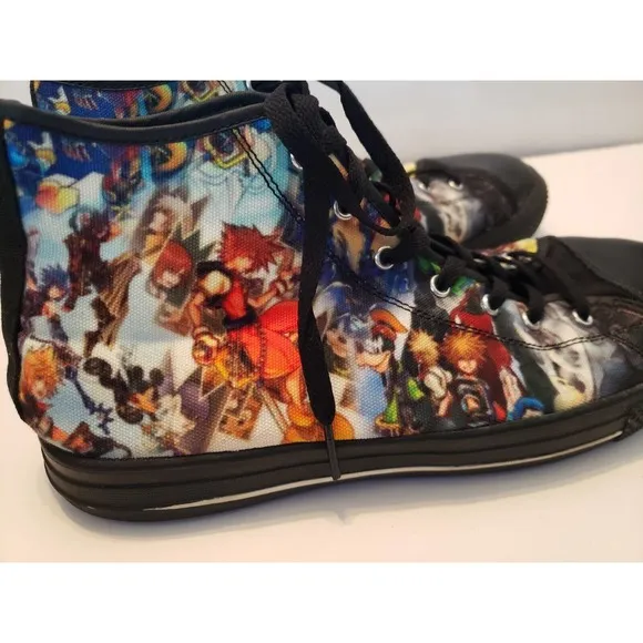 Mens High Top Sneakers Kingdom Hearts 2 Print Design Size 11