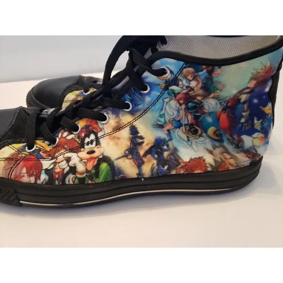 Mens High Top Sneakers Kingdom Hearts 2 Print Design Size 11