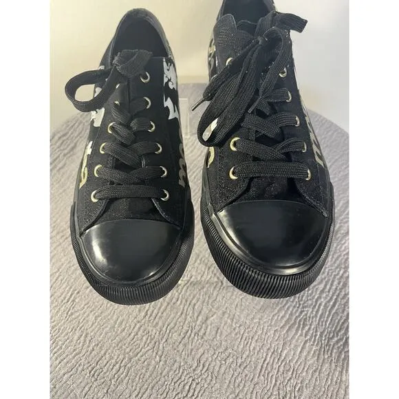 Men's Mecca Sean L Black Gold White USA Athletic Sneaker Size 12 low top