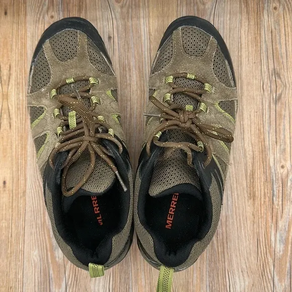 mens Merrell &quot;Boulder&quot; low top hiking shoes with select grip bottoms size 9.5