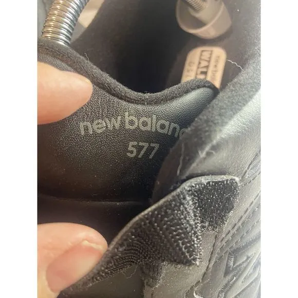 Men's New Balance 577 All Black Walking DSL-2 Shoes-Hook‎ &amp; Eye Straps-Size 13