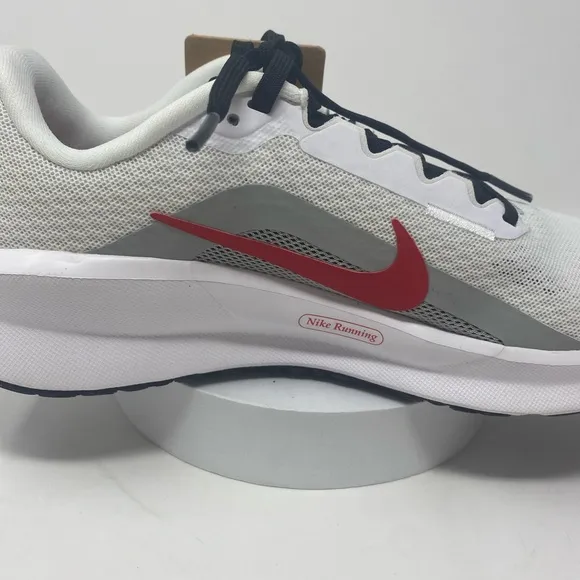 Mens Nike Downshifter 13 White and Red running shoe