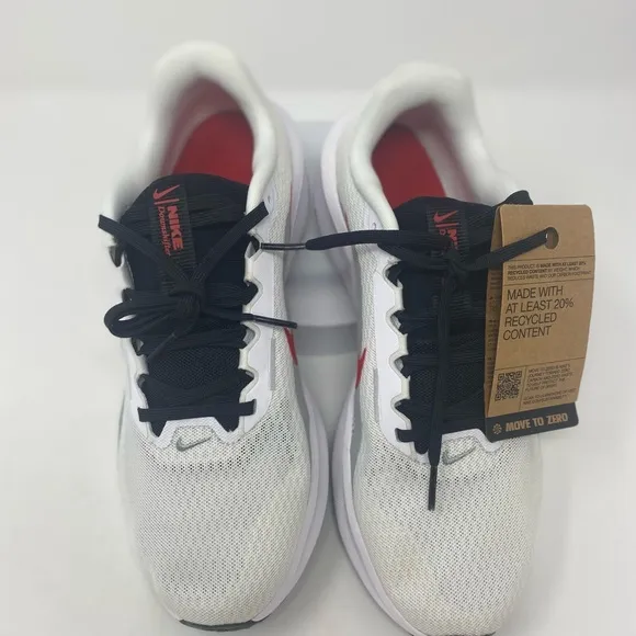 Mens Nike Downshifter 13 White and Red running shoe