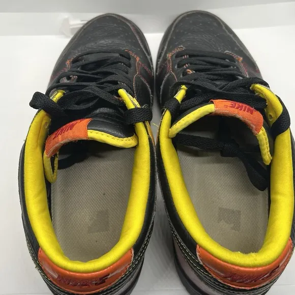 Mens Nike Dunk NYX Mens 10 Low Black Orange Blaze Red Shoes Sneakers330938 004