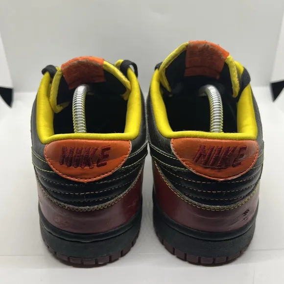 Mens Nike Dunk NYX Mens 10 Low Black Orange Blaze Red Shoes Sneakers330938 004