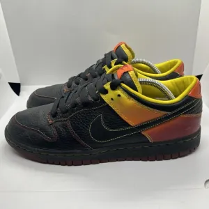 Mens Nike Dunk NYX Mens 10 Low Black Orange Blaze Red Shoes Sneakers330938 004