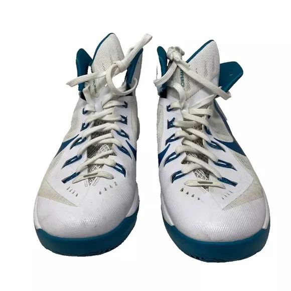 Men's NIKE Hyperdunk 2014 White Off White Teal Basketball Shoes S12.5 68577-131