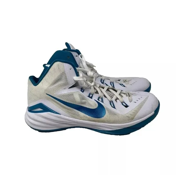 Men's NIKE Hyperdunk 2014 White Off White Teal Basketball Shoes S12.5 68577-131
