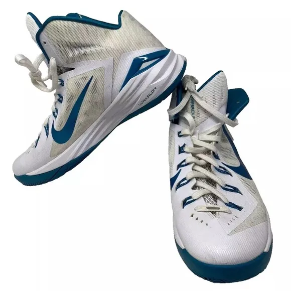 Men's NIKE Hyperdunk 2014 White Off White Teal Basketball Shoes S12.5 68577-131