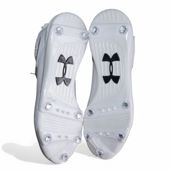 Men's Size 15 Under Armour Highlight Hammer MC Football Cleats White Out