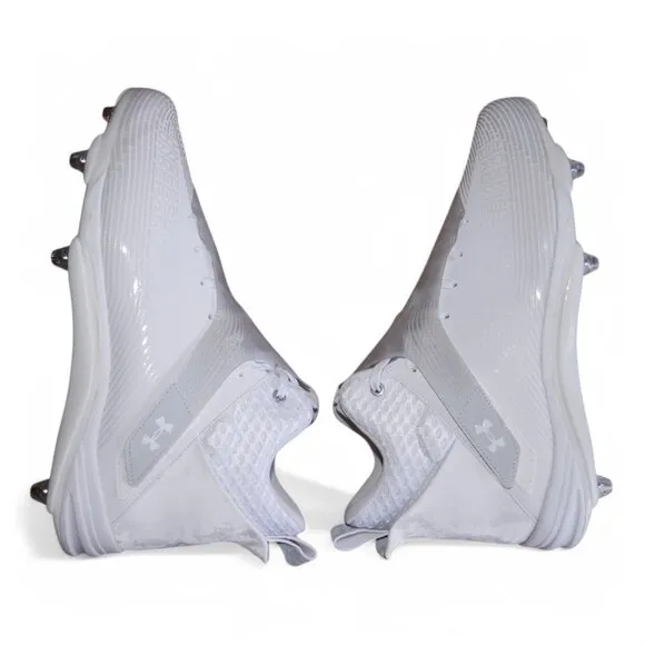 Men's Size 15 Under Armour Highlight Hammer MC Football Cleats White Out