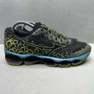 Mens Size 8.5 Mizuno Wave Prophecy 3 Shoes Black Green Athletic Running Sneakers