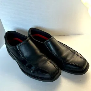 Mens Size 9 Black Shoes Pull on Walkability Trutech Lightweight Formal Rockport