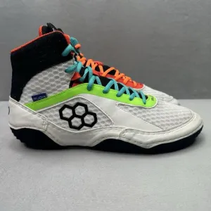 Mens Size 9 Rudis Alpha 2.0 Clash Mismatch Wrestling Shoes White/Black Mid Top