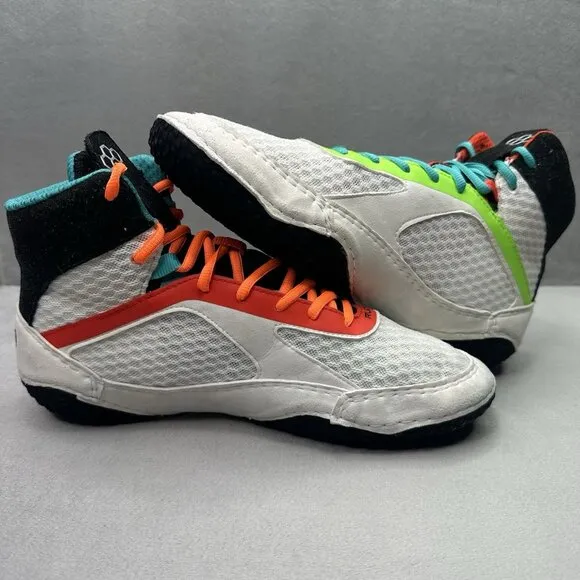 Mens Size 9 Rudis Alpha 2.0 Clash Mismatch Wrestling Shoes White/Black Mid Top